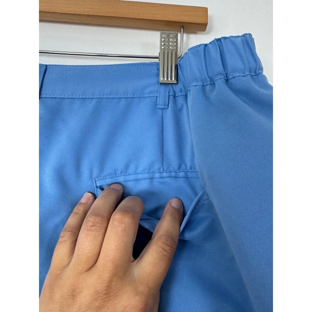 Coastal Karen Scott Sport‎ Womens 18 Shorts Blue Pleated Elastic Back High Rise